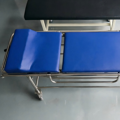 Non Magnetic MRI Stretcher with Self Locking Guardrail Easy To Clean And Disinfect and Three Adjustable Straps