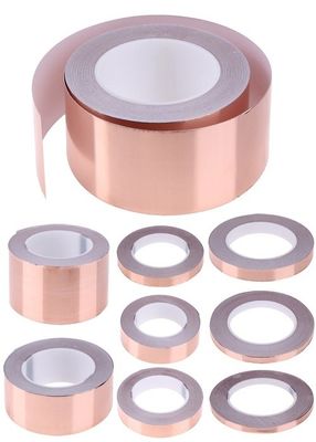 25mm 0.01cm Double Sided Conductive Copper Foil Tape For RF Copper Radiation Shielding