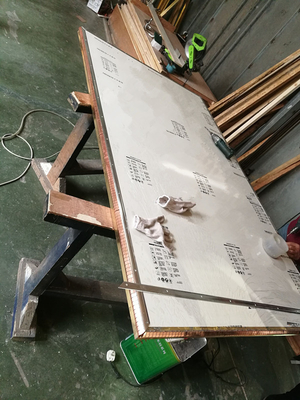 stagnola d'ottone del rame della struttura delle porte schermata rf di 2.1m x di 1.2m con il locale e le chiavi