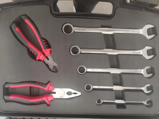 26 Pcs / 32 Stes / 40 Set Kit utensili in titanio non magnetico con logo laser e custodia nera di plastica dura