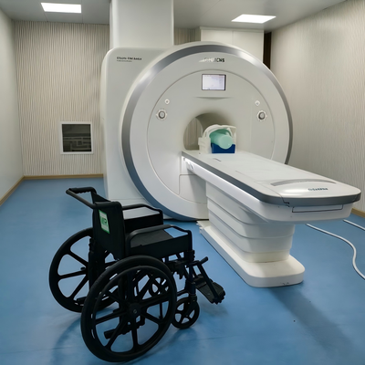 sedia a rotelle non magnetica per sala MRI da 3,0 T con telaio in lega di alluminio e poggiapiedi regolabile