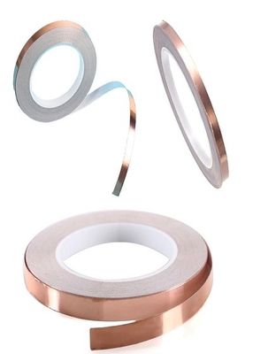 nastro proteggente di rame parteggiato doppio di 0.1mm rf con adesivo conduttivo