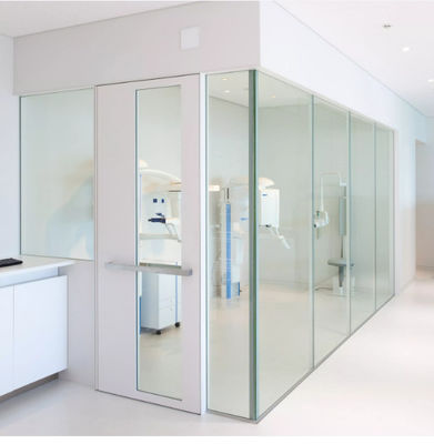 15 Mm*1200 Mm*1000 Mm Radiation Protection Lead Glass Ct Xray Room Shielding