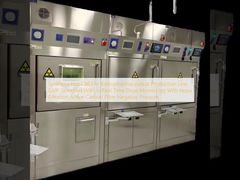 Cellula calda di sintesi per la linea di produzione radiofarmaceutica Standard GMP con monitoraggio della dose in tempo reale con filtrazione Hepa Filtro di carbonio attivo pressione negativa